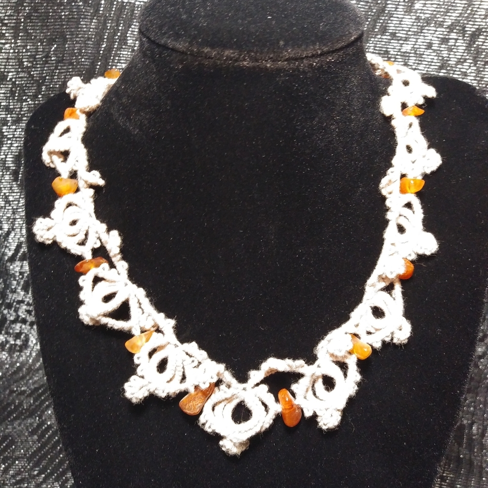 Handmade Crochet with Natural stone